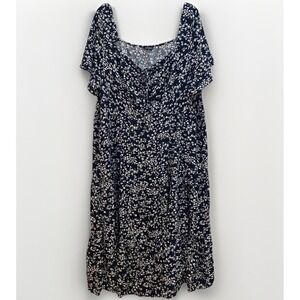 BloomChic 28 Black Maxi Dress Tiered Front Tie Flutter Sleeve Whimsigoth Fairy